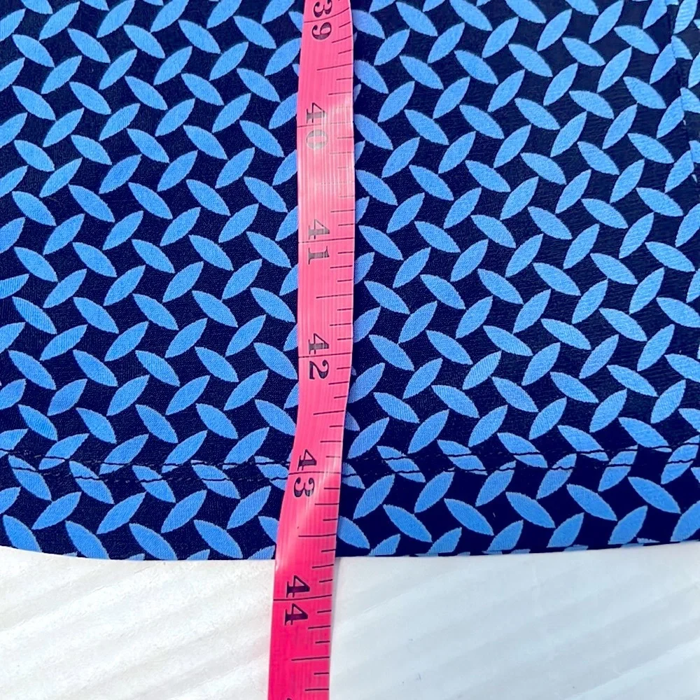 Jones New York Blue Black Wrap Maxi Dress